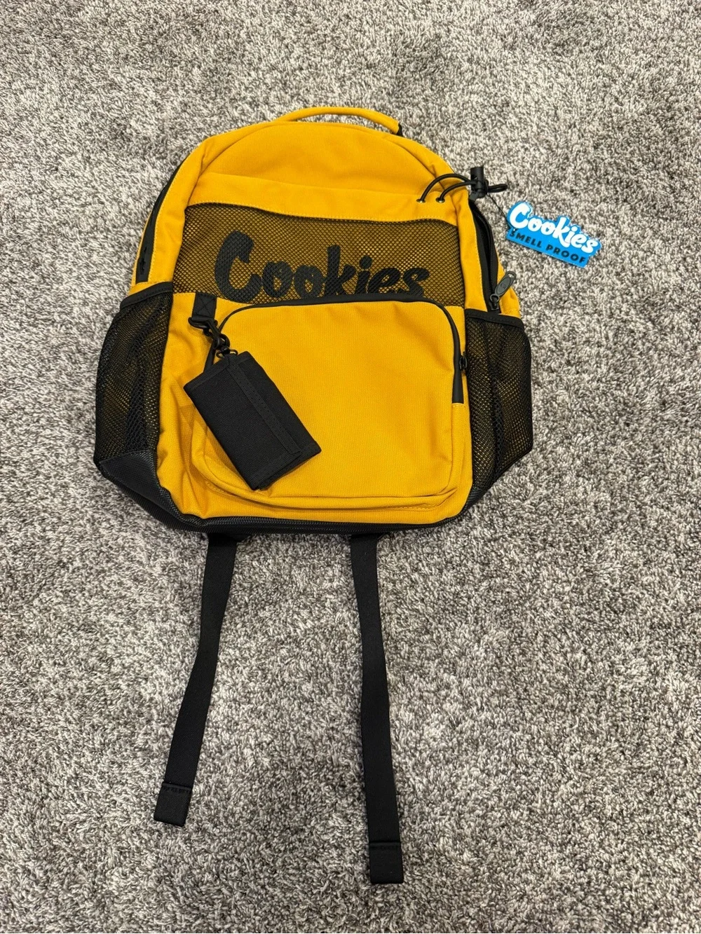 NWT Cookies Stasher Smell Proof Backpack Yellow Black